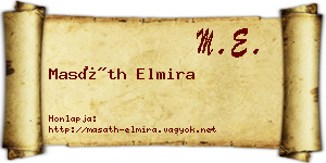 Masáth Elmira névjegykártya